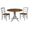 International Concepts 42 in. Dual Drop Leaf Dining Table with 2 Madrid LadderBack Chairs K41-42DP-C2-2 - alternate 7